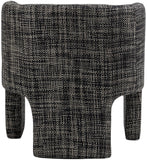 Sawyer Accent Chair - Modern Boxy Design with Woven Fabric, Back Support Pillow, Perfect for Guests