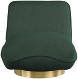 Geneva Contemporary Swivel Accent Chair with Brushed Gold Base and Solid Wood Frame for Stylish Comfort