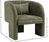 Sawyer Accent Chair - Modern Boxy Design with Woven Fabric, Back Support Pillow, Perfect for Guests