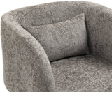 Sawyer Accent Chair - Modern Boxy Design with Woven Fabric, Back Support Pillow, Perfect for Guests