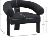 Winston Modern Accent Chair - Luxe Boucle Upholstery, Curved Back Design, Stylish Comfort for Any Room