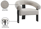 Winston Modern Accent Chair - Luxe Boucle Upholstery, Curved Back Design, Stylish Comfort for Any Room
