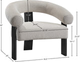 Winston Modern Accent Chair - Luxe Boucle Upholstery, Curved Back Design, Stylish Comfort for Any Room