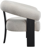 Winston Modern Accent Chair - Luxe Boucle Upholstery, Curved Back Design, Stylish Comfort for Any Room