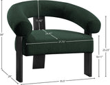 Winston Modern Accent Chair - Luxe Boucle Upholstery, Curved Back Design, Stylish Comfort for Any Room