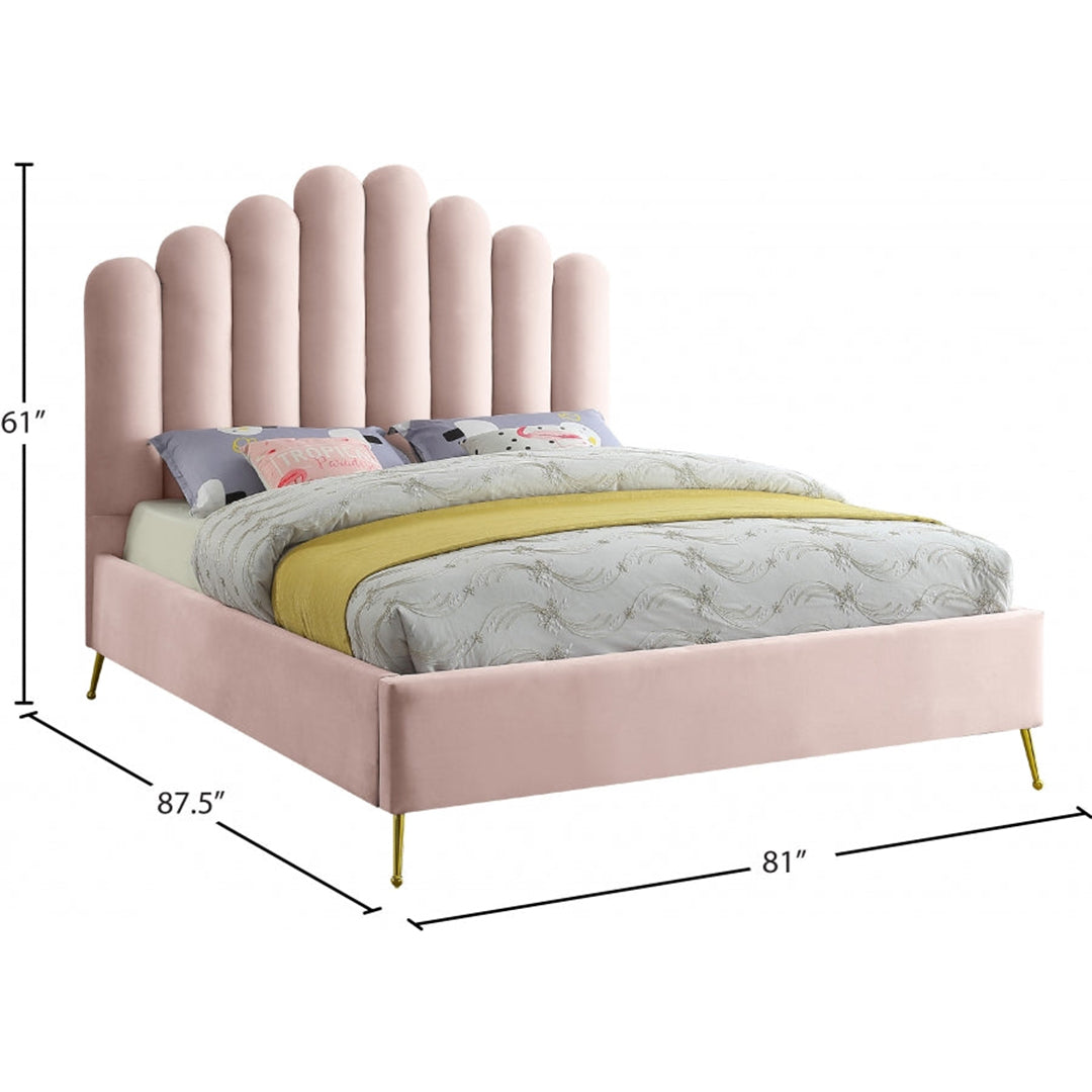 Lily Velvet Queen Bed