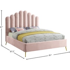 Lily Velvet Queen Bed