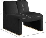 Alta Contemporary Accent Chair with Brushed Gold Legs and Solid Wood Frame for Stylish Living Spaces