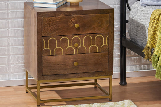 VARIN 17" Rustic Modern Nightstand