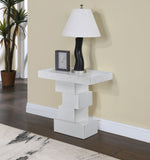 Westmount End Table - Elegant Art Deco Design with Sturdy Ash Veneer Construction for Living Room Charm