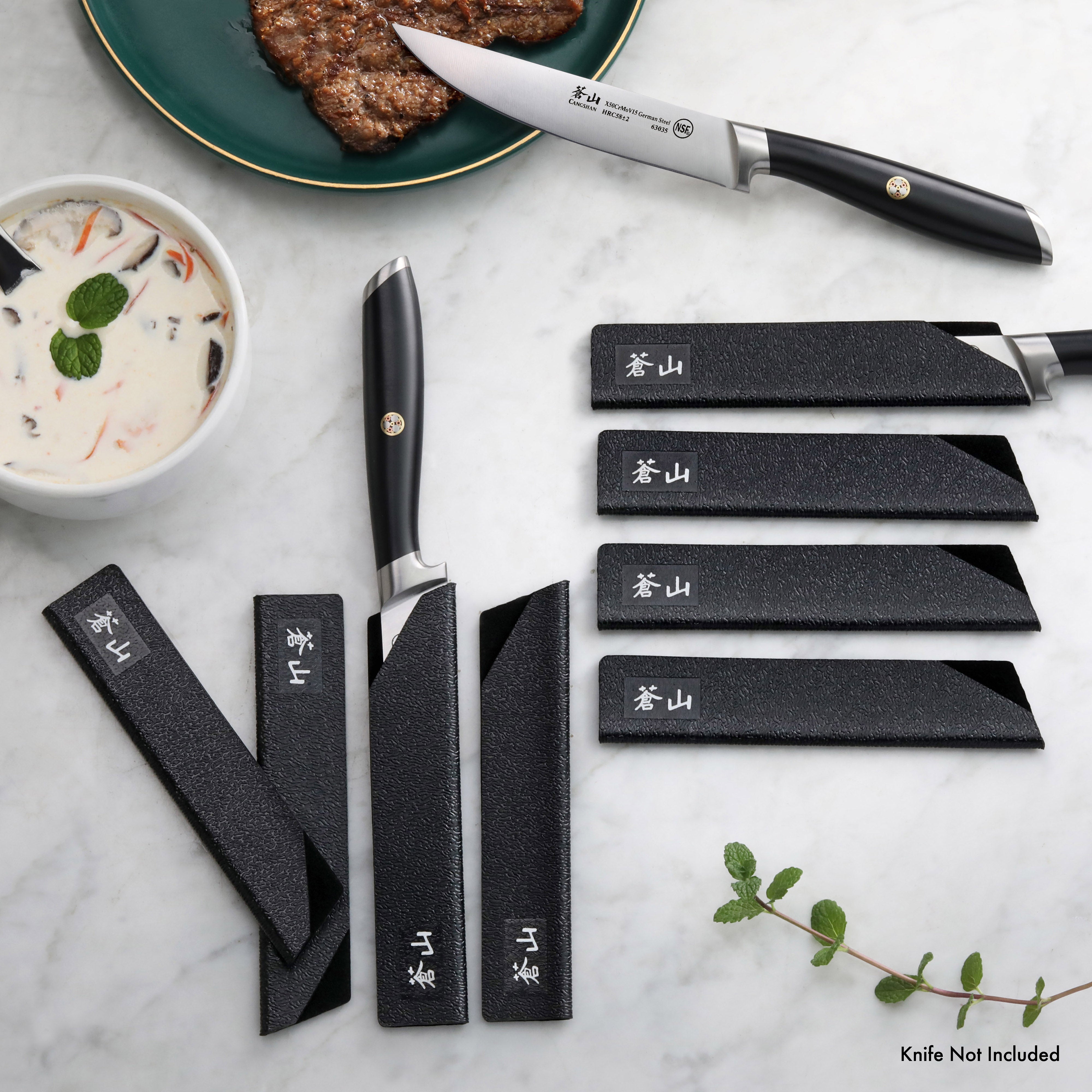 8-Piece Steak Knife Guard Set, Black, 1026641