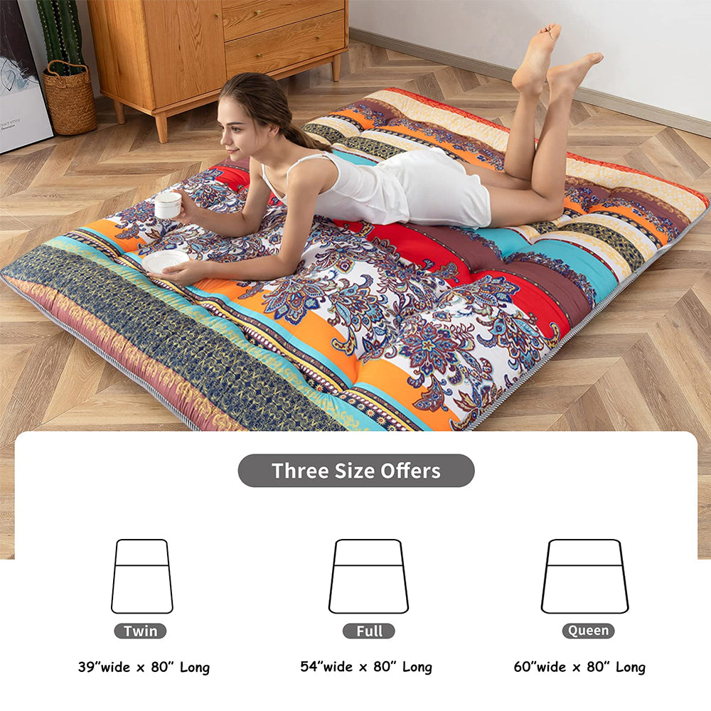 MAXYOYO Floor Mattress, Japanese Bohemia Style Futon Mattress