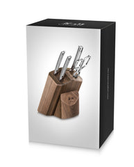 N1 Series 5-Piece Starter Knife Block Set, Walnut Block, Forged German Steel, 1022605