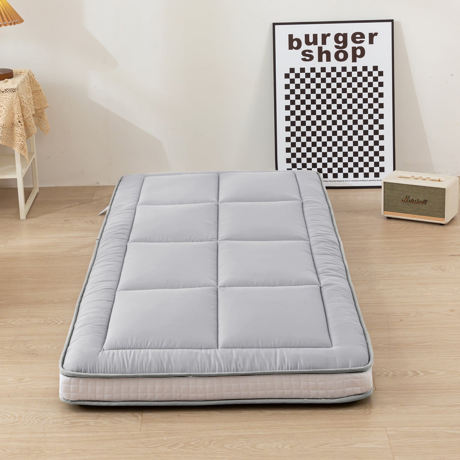 MAXYOYO Padded Japanese Floor Mattress, Grey style