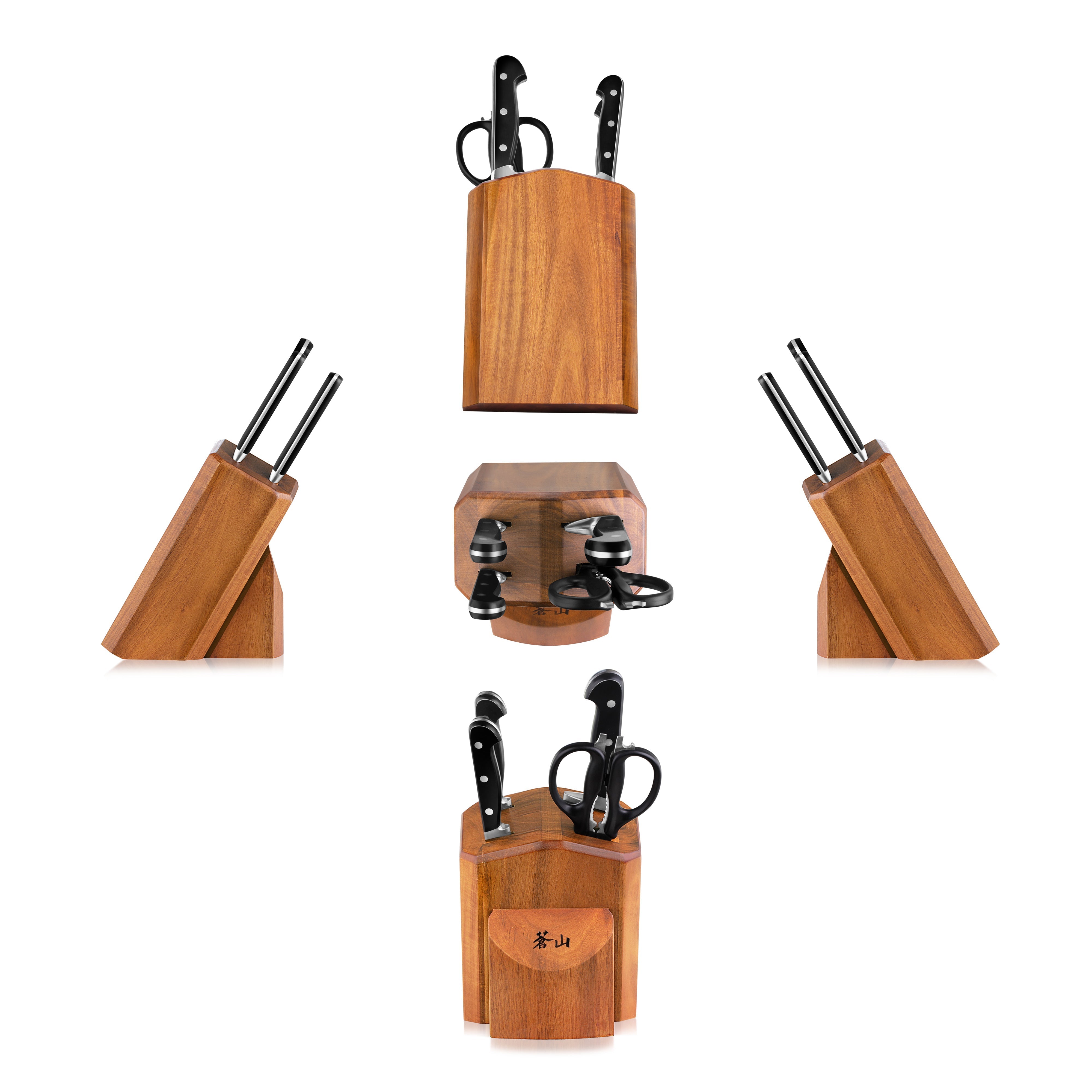 V2 Series 5-Piece Starter Knife Block Set, Forged German Steel, Acacia Block, 1022520