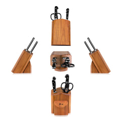 V2 Series 5-Piece Starter Knife Block Set, Forged German Steel, Acacia Block, 1022520