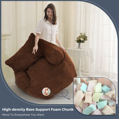 MAXYOYO Giant Bean Bag Chair, Stuffed Bean Bag Couch for Living Room, Coffee