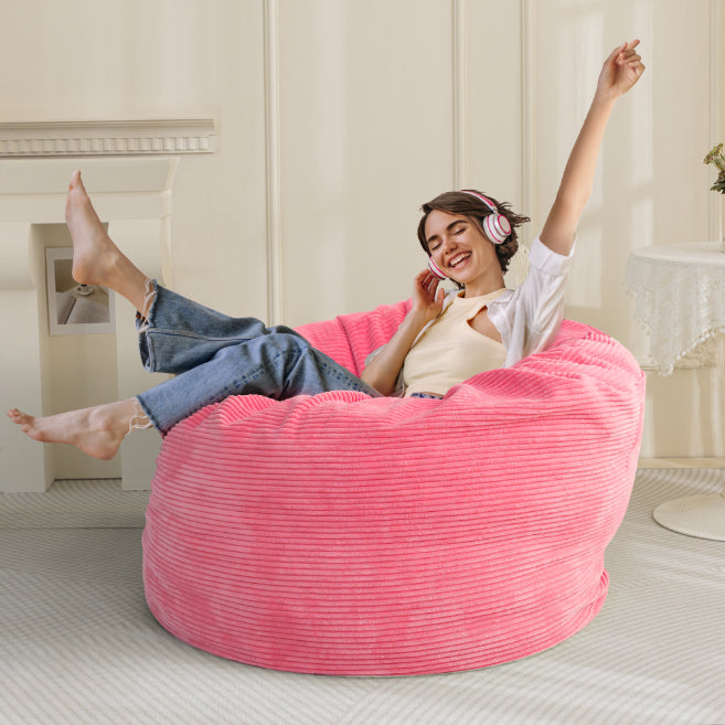 MAXYOYO Giant Bean Bag Chair Bed for Adults, Convertible Beanbag Folds from Lazy Chair to Floor Mattress Bed