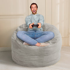 MAXYOYO Giant Bean Bag Chair Bed for Adults, Convertible Beanbag Folds from Lazy Chair to Floor Mattress Bed