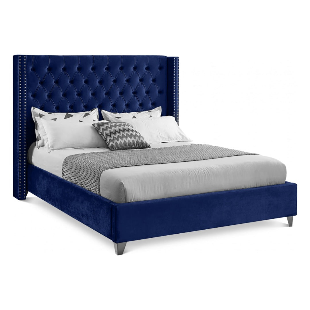 Aiden Velvet Queen Bed