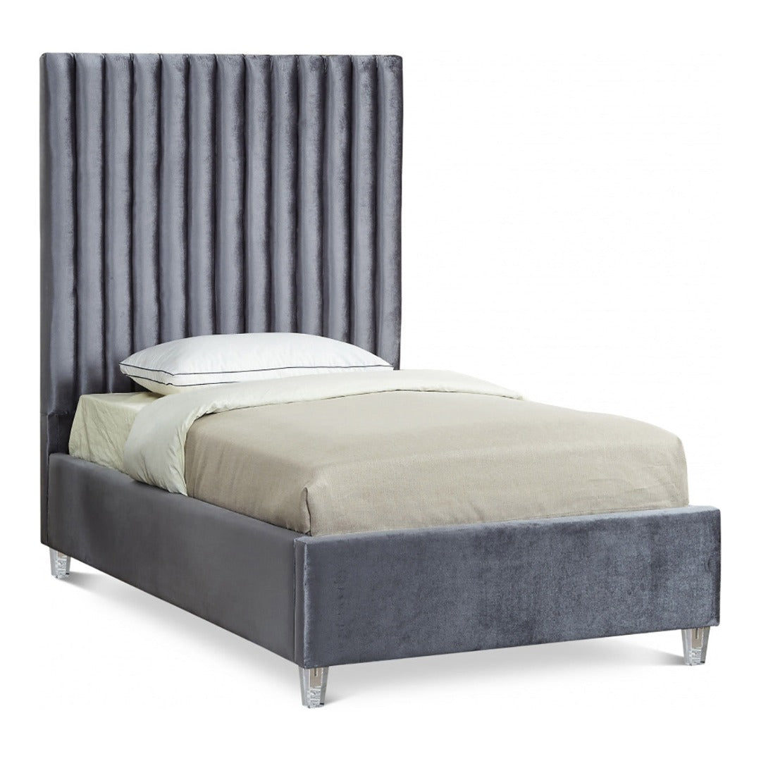 Candace Velvet Twin Bed