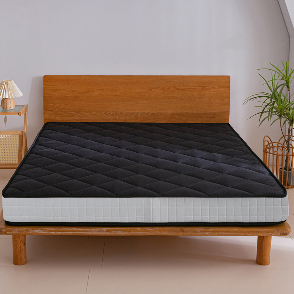 MAXYOYO 6" Extra Thick Floor Futon Mattress, Diamond Quilting, Black