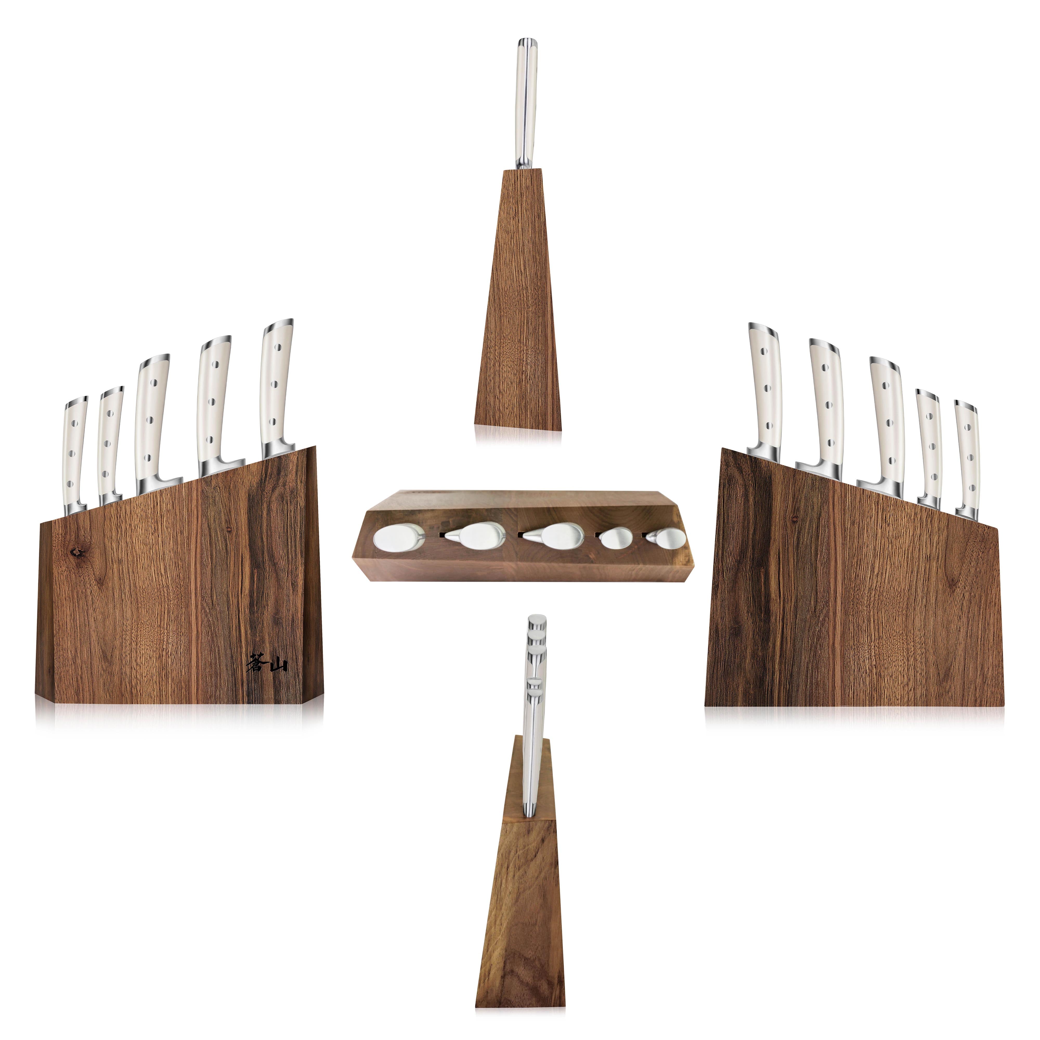 S1 Series 6-Piece German Steel Forged Knife Block Set, Forged German Steel, Walnut Block, 59663