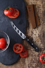 TV2 Series 5-Inch Tomato/Cheese Knife with Wood Sheath, Forged Swedish 14C28N Steel, 1022964