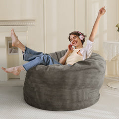 MAXYOYO Giant Bean Bag Chair Bed for Adults, Convertible Beanbag Folds from Lazy Chair to Floor Mattress Bed