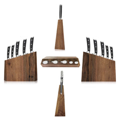 TS Series 6-Piece Knife Block Set, Forged Swedish 14C28N Steel, Walnut Block, 1024876