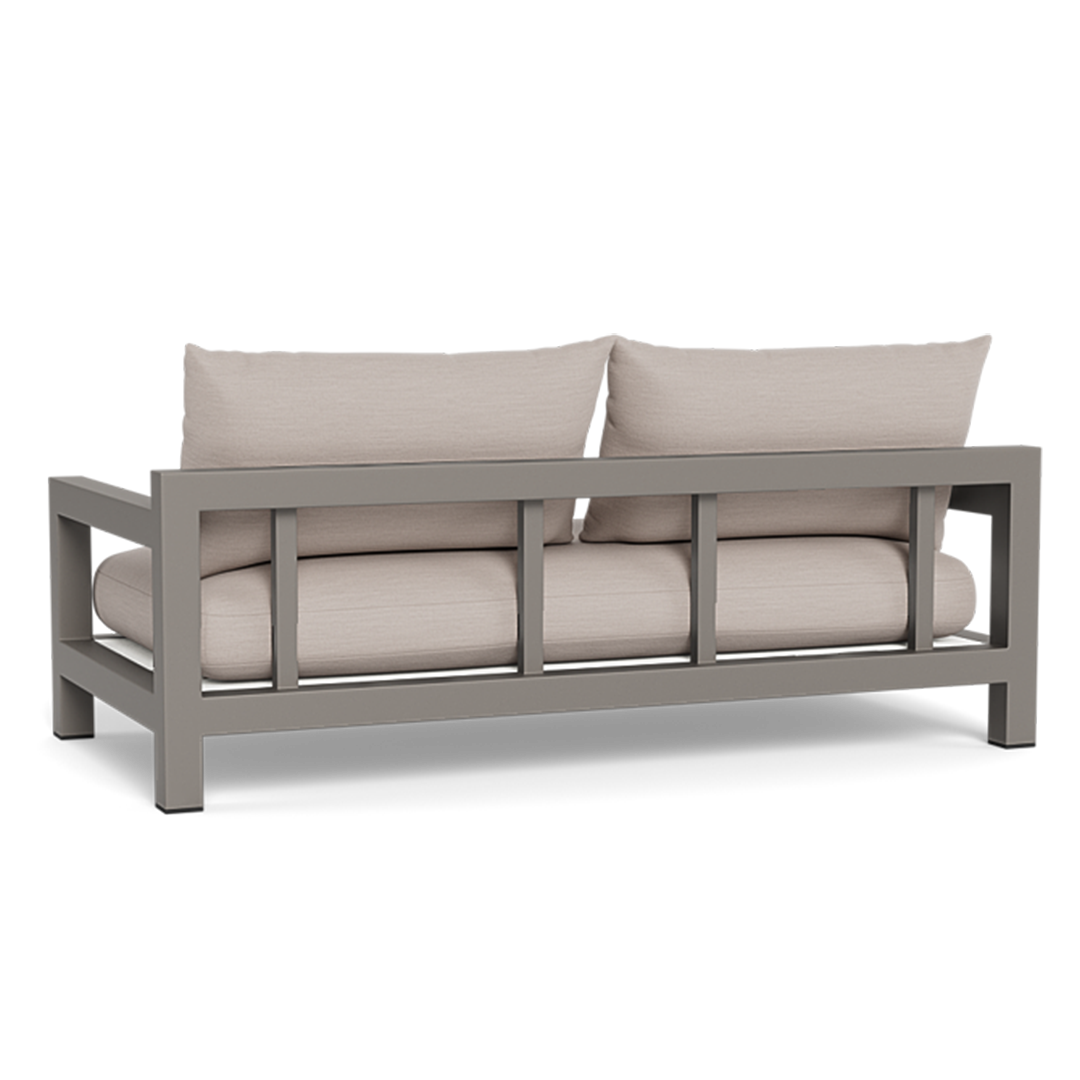 Pacific Aluminum 2 Seat Sofa (Aluminum Taupe / Panama Grafito / Batyline White)