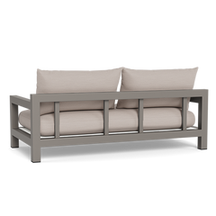 Pacific Aluminum 2 Seat Sofa (Aluminum Taupe / Panama Grafito / Batyline White)