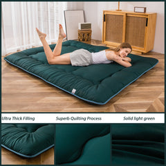 MAXYOYO Japanese Floor Futon Mattress, Dark green