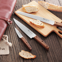 W Series 4-Piece Leather Roll Knife Set, German Steel, 59953