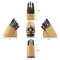 Saveur Selects 17-Piece Knife Block Set, Forged German Steel, 1026320