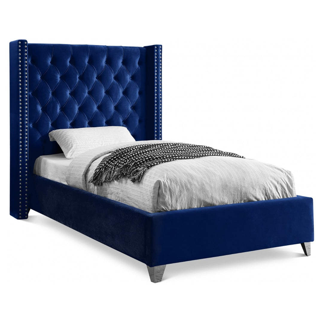 Aiden Velvet Twin Bed