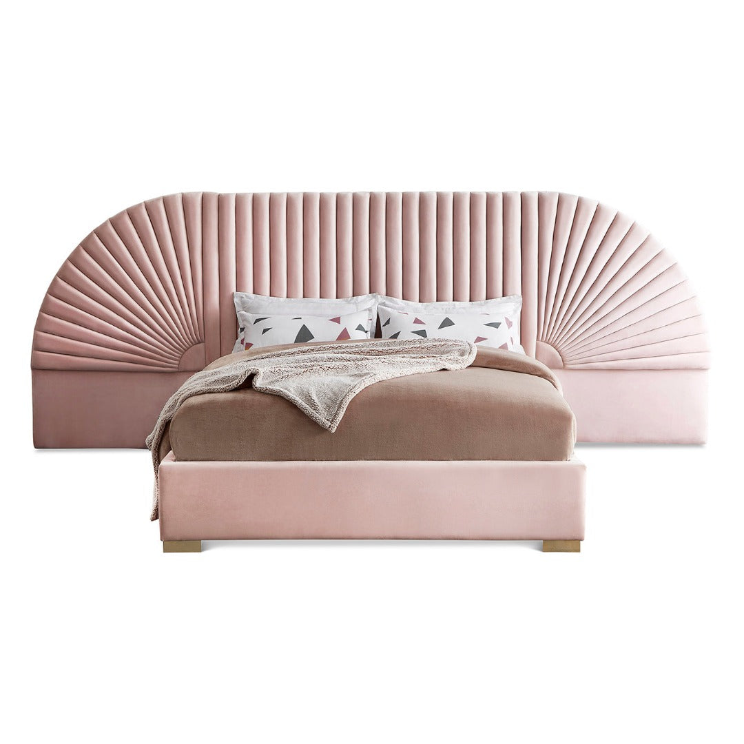 Cleo Velvet Queen Bed