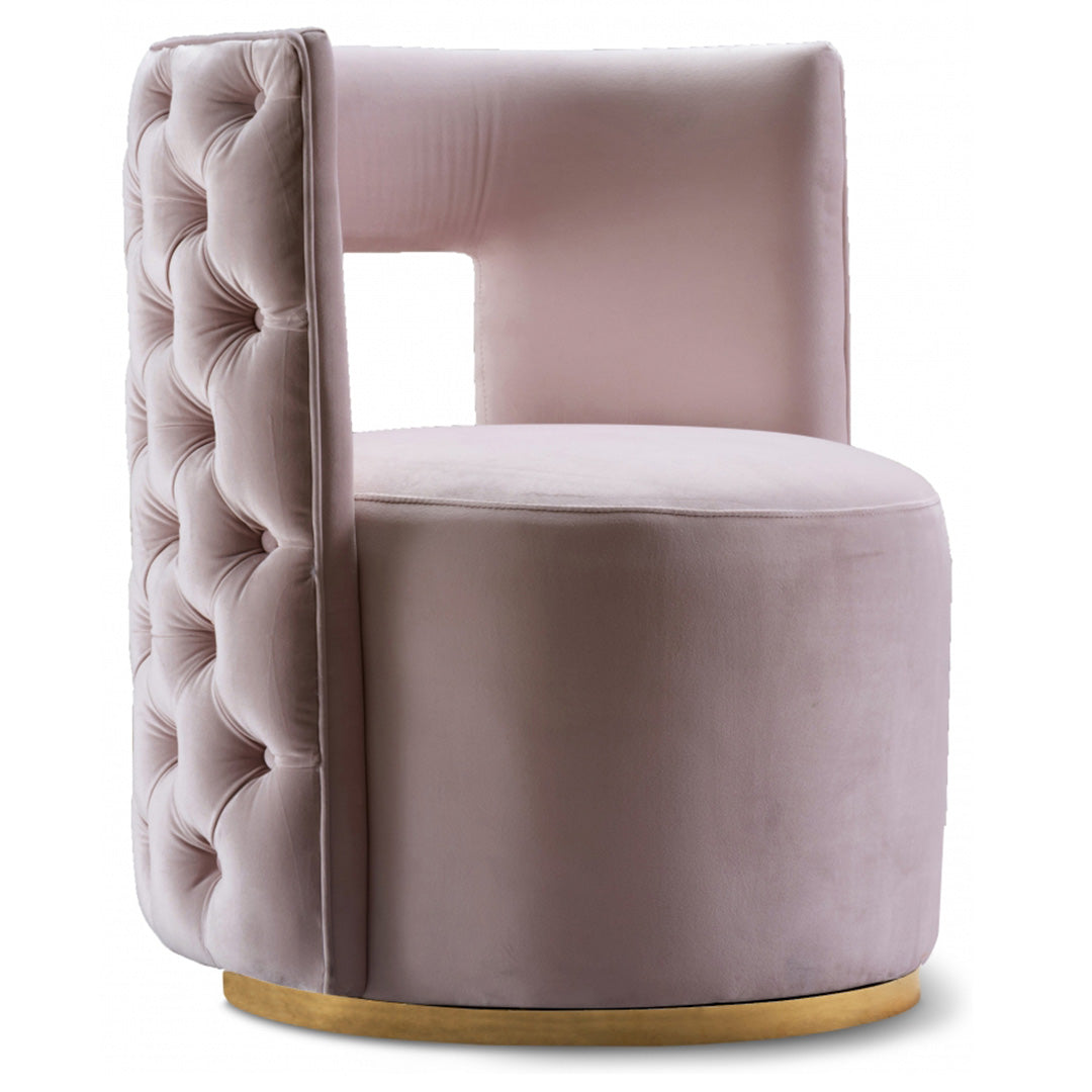 Theo Velvet Swivel Accent Chair