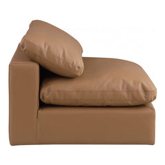 Comfy Faux Leather Armless Chair