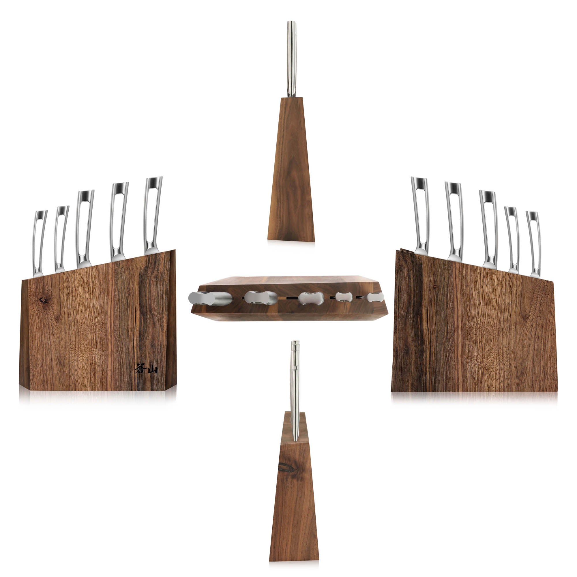 TN1 Series 6-Piece Knife Block Set, Forged Swedish 14C28N Steel, Walnut Block, 1024838