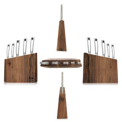 TN1 Series 6-Piece Knife Block Set, Forged Swedish 14C28N Steel, Walnut Block, 1024838