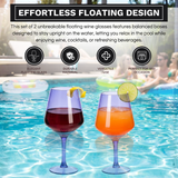 Floating Wine Glasses for Pool (18 Oz | Set of 2