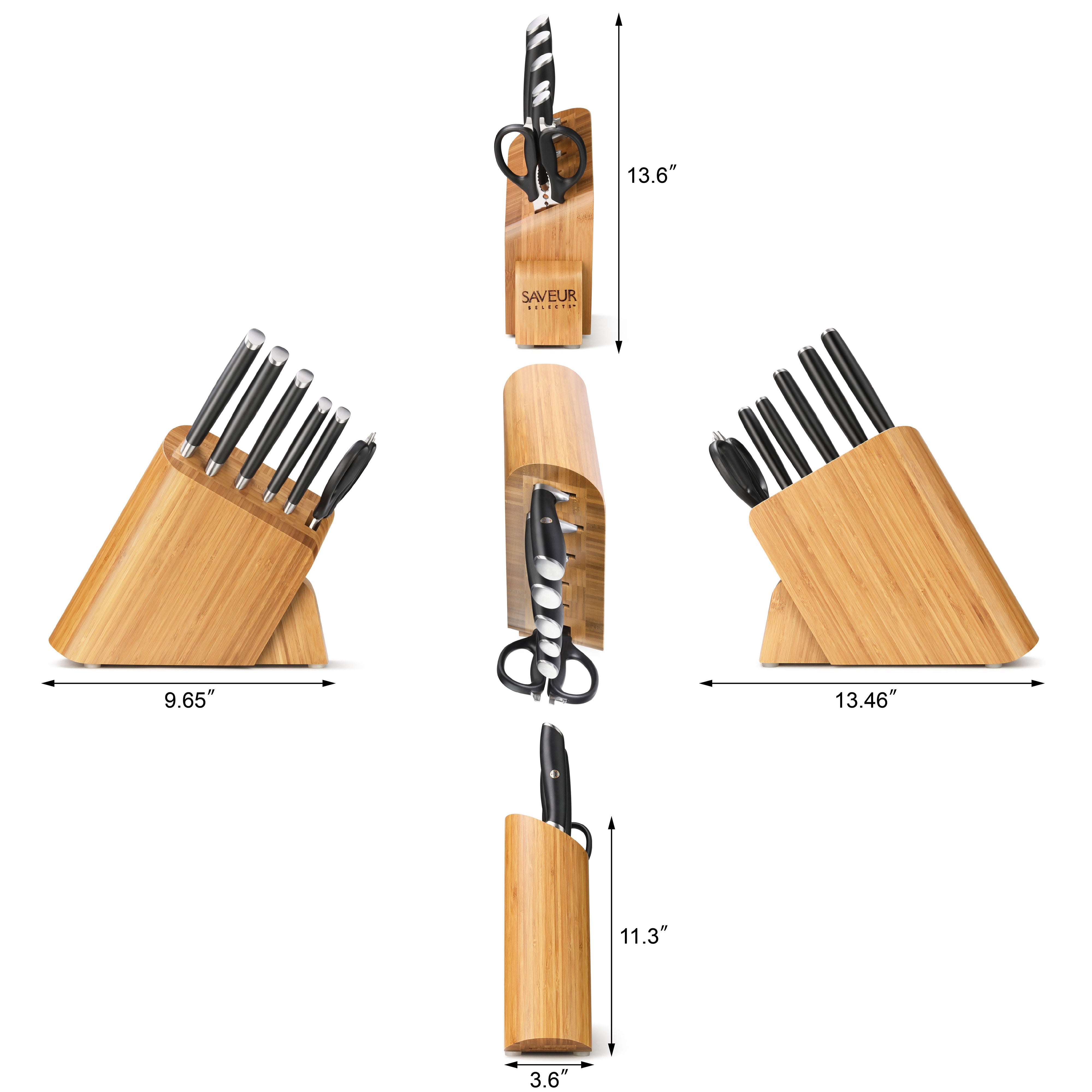 Saveur Selects 7-Piece Knife Block Set, Forged German Steel, 1026313