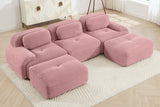 MIA 117'' 3-Seater Sofa with 2 Ottomans