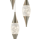 Shinny Teardrops Round Chandelier // Matte Nickel
