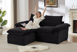 DERVAL 80" Loveseat with 1 Ottoman