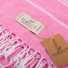 YURTLU’S Minimalist Series Premium Turkish Towel – Pink