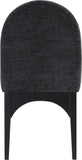 Waldorf - Chenille Dining Side Chair With Black Legs