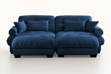CLOUDIES 94" Loveseat with 2 Ottomans