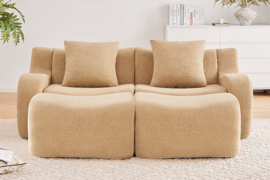 ROMA 82.7" Loveseat with 2 Ottomans